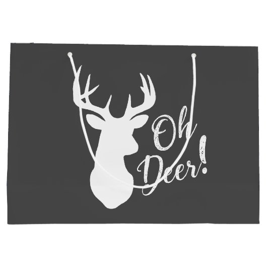 Oh Deer Baby shower Blue Boy Groot Cadeauzakje (Achterkant)