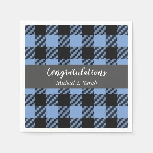 Oh Deer Baby shower Blue Boy Servet (Voorkant)