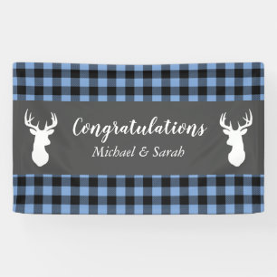 Oh Deer Baby shower Blue Boy Spandoek