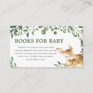Oh Deer Baby shower Boeken voor Baby Informatiekaartje