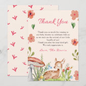 Oh Deer Baby shower Dank je wel Kaart (Voorkant / Achterkant)