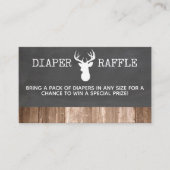 OH Deer Baby shower Diaper Raffle Kaart (Voorkant)