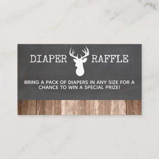 OH Deer Baby shower Diaper Raffle Kaart (Voorkant)