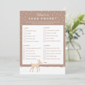 Oh Deer - Baby shower Game - Wat in je telefoon? Programmakaart (Staand voorkant)