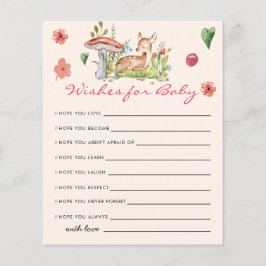 Oh Deer Baby shower Game Wensen voor Baby Kaart