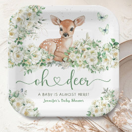 Oh Deer Baby Shower Gender Nautral Papieren Bordje