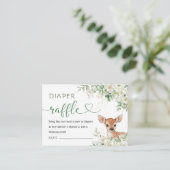 Oh Deer Baby Shower Gender Neutral Diaper Raffle  Informatiekaartje (Staand voorkant)