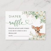 Oh Deer Baby Shower Gender Neutral Diaper Raffle  Informatiekaartje (Voorkant)