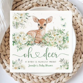 Oh Deer Baby Shower Gender Neutral Paper Napkin Servet