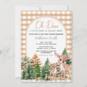 Oh Deer Baby Shower Invitation Kaart (Voorkant)