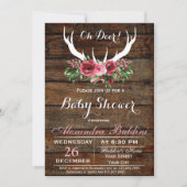 Oh Deer Baby shower Invitation Kaart (Voorkant)