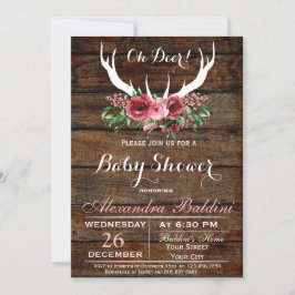 Oh Deer Baby shower Invitation Kaart