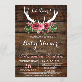 Oh Deer Baby shower Invitation Kaart