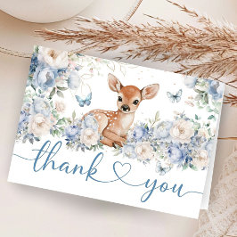 Oh Deer Baby Shower Jongen Vouw Thank You Kaart