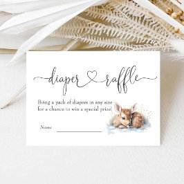 Oh Deer Baby shower Luier Raffle Informatiekaartje