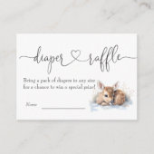 Oh Deer Baby shower Luier Raffle Informatiekaartje (Voorkant)