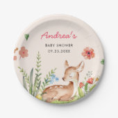 Oh Deer Baby shower Papieren Bordje (Voorkant)