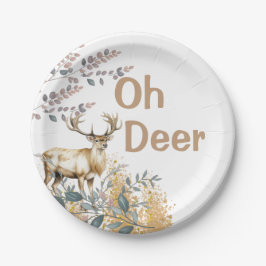Oh Deer Baby shower Papieren Bordje