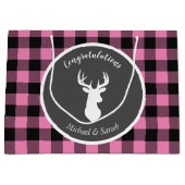 Oh Deer Baby shower Pink Groot Cadeauzakje (Voorkant)