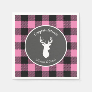 Oh Deer Baby shower Pink Servet
