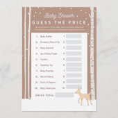 Oh Deer - Baby shower raad de prijs! Programmakaart (Voorkant)