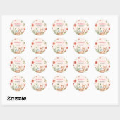 Oh Deer Baby shower Ronde Sticker (Vel)