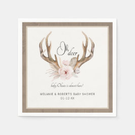 Oh Deer Baby shower servetten – Woodland Floral An