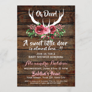 Oh Deer Baby shower Uitnodiging