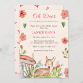 Oh Deer Baby Shower-uitvindingen Kaart (Voorkant / Achterkant)