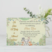 Oh Deer | Baby shower voor bosdieren in bosgebiede Kaart (Staand voorkant)