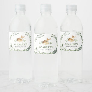 Oh Deer Baby shower Waterfles Etiket