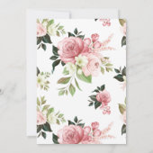 Oh Deer Baby shower Waterverf Botanische Floral Kaart (Achterkant)