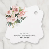 Oh Deer Baby shower Waterverf Floral Bedankjes Labels (Achterkant)