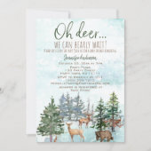 Oh Deer Barly Wait Forest Boy Country Baby shower Kaart (Voorkant)