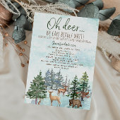 Oh Deer Barly Wait Forest Boy Country Baby shower Kaart