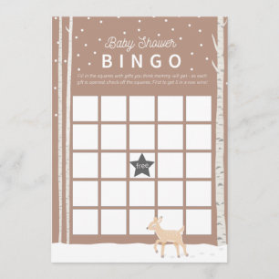 Oh Deer - BINGO Baby shower Game Programmakaart