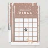 Oh Deer - BINGO Baby shower Game Programmakaart (Voorkant / Achterkant)