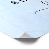 Oh Deer Blue Baby shower Welkomstbord Poster (Hoek)