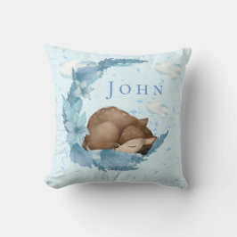 Oh, Deer & Blue Clouds Dust Baby Nursery Kussen