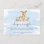 Oh Deer Blue Diaper Raffle Ticket Enclosure Kaart (Voorkant)