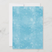 Oh Deer Blue Winter Baby shower Kaart (Achterkant)