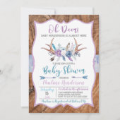 Oh Deer Boho Gender Neutral Baby shower Uitnodigin Kaart (Voorkant)