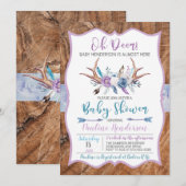 Oh Deer Boho Gender Neutral Baby shower Uitnodigin Kaart (Voorkant / Achterkant)
