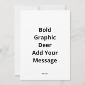Oh Deer Bold Graphic Expression Feestdagenkaart (Achterkant)
