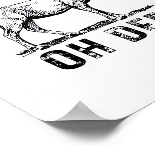 Oh Deer Bold Graphic Expression Poster (Hoek)