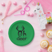 Oh Deer - Borden voor kerstfeestartikelen Papieren Bordje (Feest)