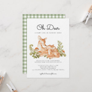 Oh Deer Bosland Bos Baby Shower  Kaart