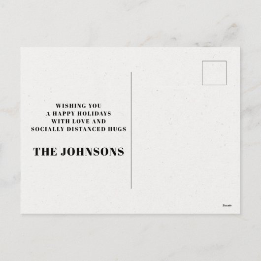 Oh Deer Buffalo Pset Snowflake Burlap Kerstmis Feestdagenkaart (Achterkant)