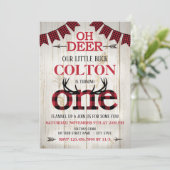 Oh Deer! Buffalo speelde onze kleine buck verjaard Kaart (Staand voorkant)