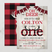 Oh Deer! Buffalo speelde onze kleine buck verjaard Kaart (Voorkant / Achterkant)